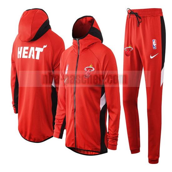 Survetement Miami Heat Homme Nike nba Showtime Rouge