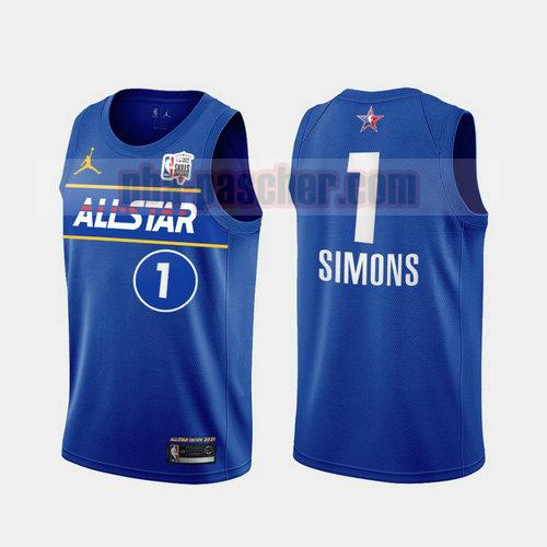 maillot All Star Homme Anfernee Simons 1 2021 bleu