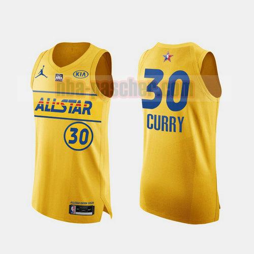 maillot All Star Homme Stephen Curry 30 2021 Jaune