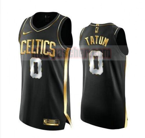 maillot Boston Celtics homme Jayson Tatum 0 2020-21 Golden Edition Swingman vert