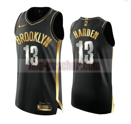 maillot Brooklyn Net homme James Harden 13 2020-21 Golden Edition Swingman noir