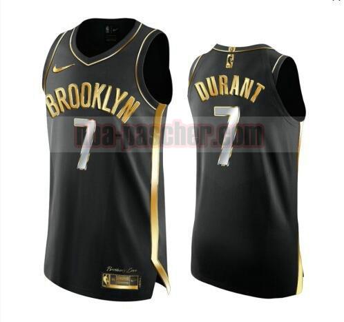 maillot Brooklyn Net homme Kevin Durant 7 2020-21 Golden Edition Swingman noir