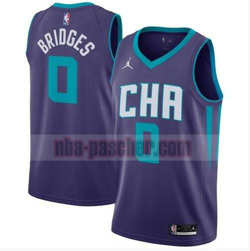 maillot Charlotte Hornets homme Miles Bridges 0 2020-21 Jordan Brand Statement Edition Swingman violet
