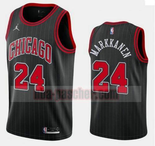 maillot Chicago Bulls homme Lauri Markkanen 24 2020-21 Jordan Brand Statement Edition Swingman noir