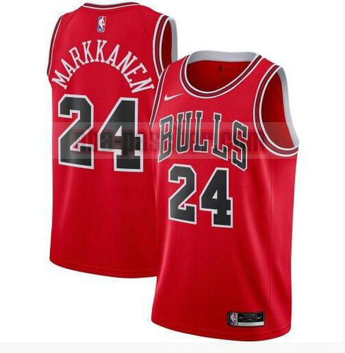 maillot Chicago Bulls homme Lauri Markkanen 24 2020-21 Nike Icon Edition Swingman rouge
