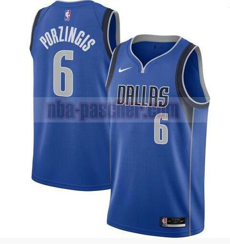 maillot Dallas Mavericks homme Kristaps Porzingis 6 2020-21 Icon Edition Swingman bleu
