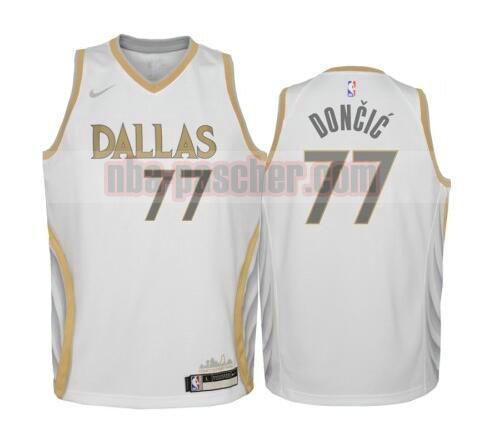 maillot Dallas Mavericks homme Luka Doncic 77 2020-21 City Edition Swingman blanc