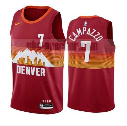 maillot Denver Nuggets homme Facundo Campazzo 7 2020-21 City Edition Swingman rouge