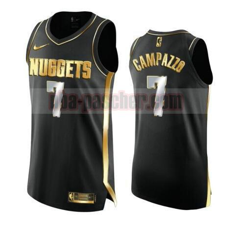 maillot Denver Nuggets homme Facundo Campazzo 7 2020-21 Golden Edition Swingman noir