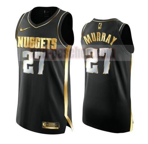 maillot Denver Nuggets homme Jamal Murray 27 2020-21 Golden Edition Swingman noir