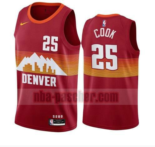 maillot Denver Nuggets homme Tyler Cook 25 2020-21 City Edition Swingman rouge