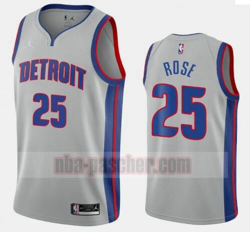 maillot Detroit Pistons homme Derrick Rose 25 2020-21 Statement Edition Swingman grise
