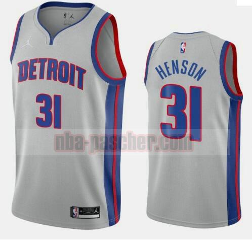 maillot Detroit Pistons homme John Henson 31 2020-21 Statement Edition Swingman grise