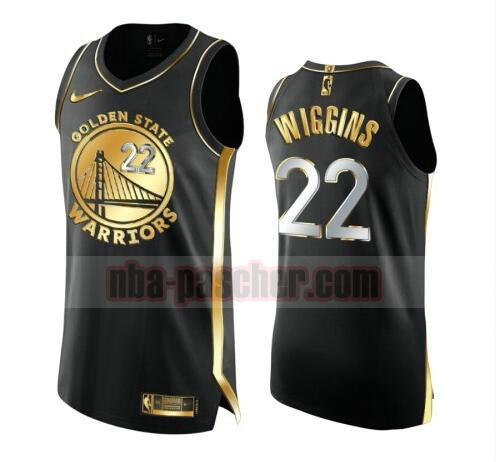 maillot Golden State Warriors homme Andrew Wiggins 22 2020-21 Golden Edition Swingman noir