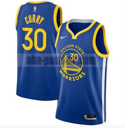 maillot Golden State Warriors homme Stephen Curry 30 2020-21 Icon Edition Swingman bleu