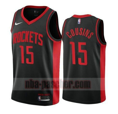 maillot Houston Rockets homme DeMarcus Cousins 15 2020-21 Earned Edition Swingman noir