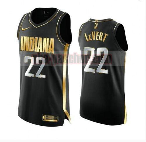 maillot Indiana Pacers homme Caris LeVert 22 2020-21 Golden Edition Swingman noir
