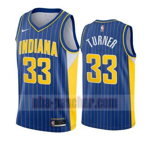 maillot Indiana Pacers homme Myles Turner 33 2020-21 City Edition Swingman bleu