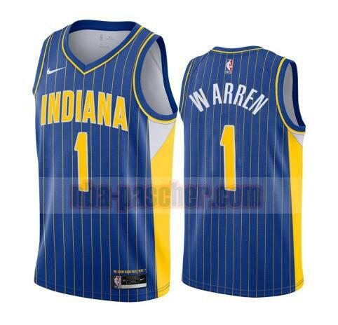 maillot Indiana Pacers homme T.J. Warren 1 2020-21 City Edition Swingman bleu