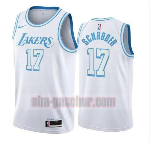 maillot Los Angeles Lakers homme Dennis Schroder 17 2020-21 City Edition Swingman blanc