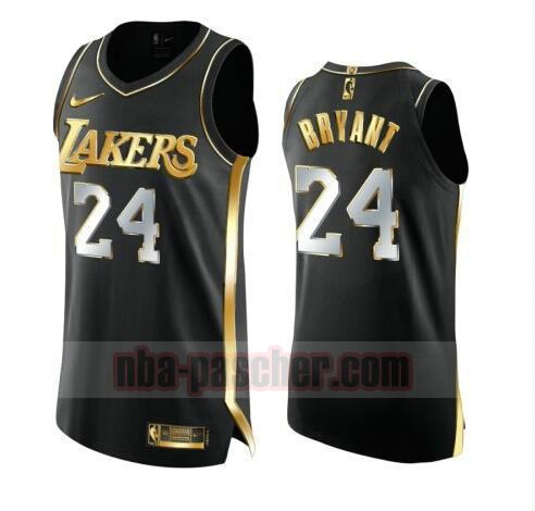 maillot Los Angeles Lakers homme Kobe Bryant 24 2020-21 Golden Edition Swingman noir