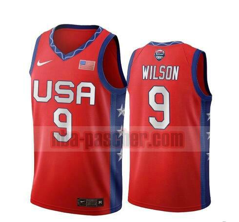 maillot USA 2020 homme A'ja Wilson 9 USA Olimpicos 2020 rouge