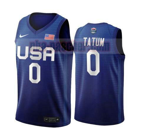 maillot USA 2020 homme Jayson Tatum 0 USA Olimpicos 2020 bleu