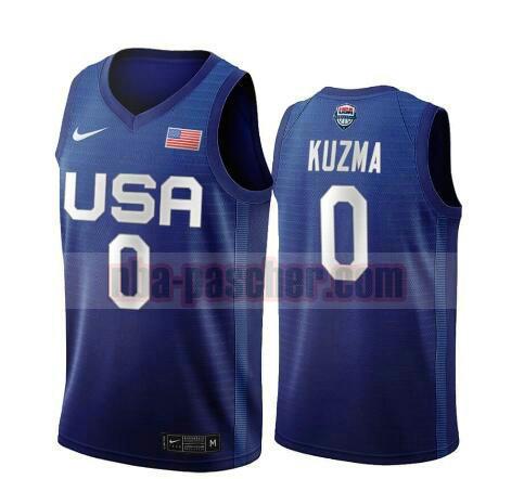maillot USA 2020 homme Kyle Kuzma 0 USA Olimpicos 2020 bleu