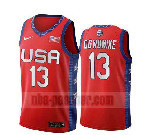 maillot USA 2020 homme Nneka Ogwumike 13 USA Olimpicos 2020 rouge