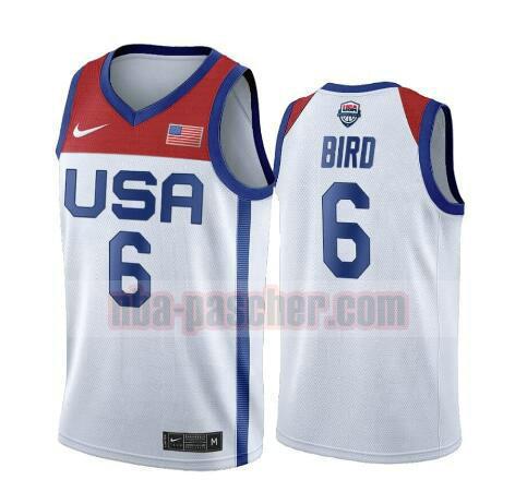 maillot USA 2020 homme Sue Bird 6 USA Olimpicos 2020 blanc