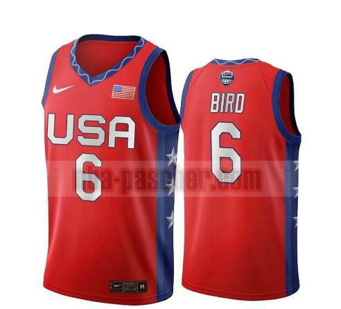 maillot USA 2020 homme Sue Bird 6 USA Olimpicos 2020 rouge