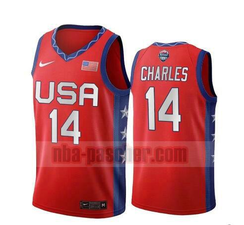 maillot USA 2020 homme Tina Charles 14 USA Olimpicos 2020 rouge
