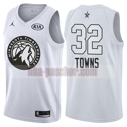 maillot all star 2018 homme Karl-anthony Towns 32 blanc