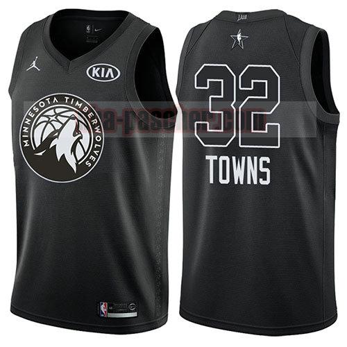 maillot all star 2018 homme Karl-anthony Towns 32 noir