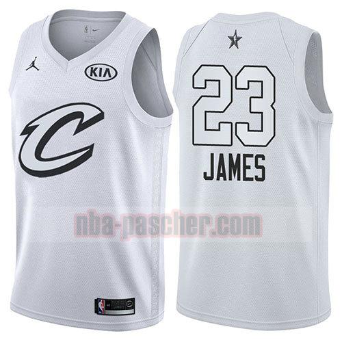 maillot all star 2018 homme Lebron James 23 blanc