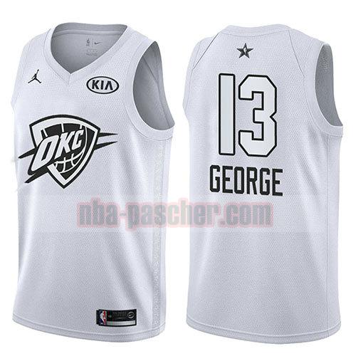 maillot all star 2018 homme Paul George 13 blanc