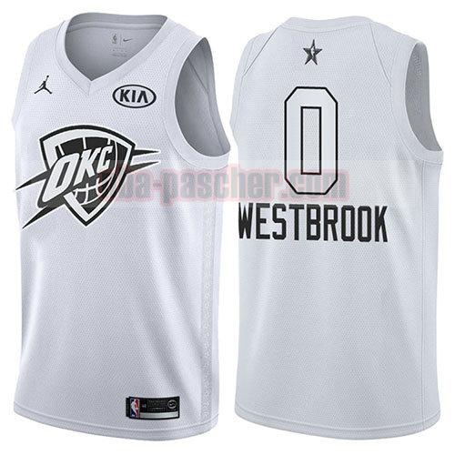 maillot all star 2018 homme Russell Westbrook 0 blanc