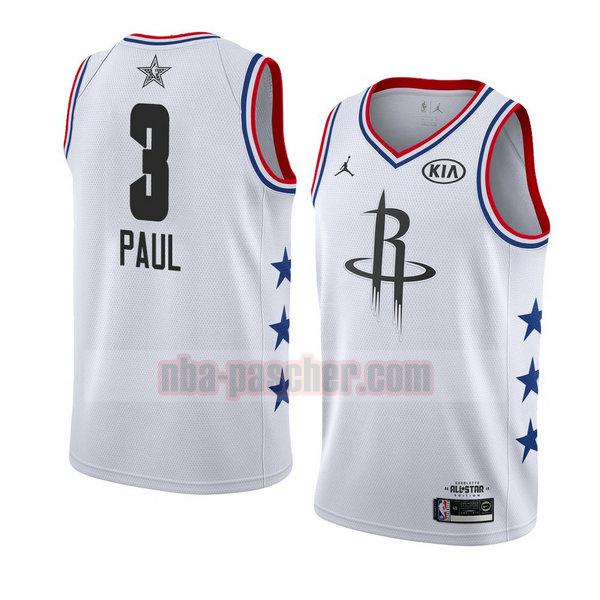 maillot all star 2019 homme Chris Paul 3 blanc