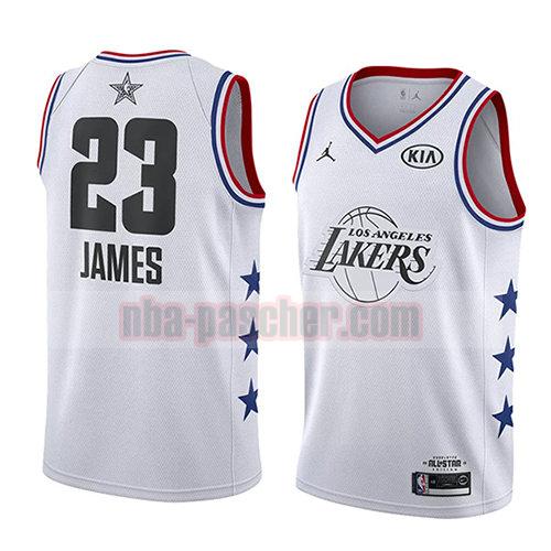 maillot all star 2019 homme Lebron James 23 blanc