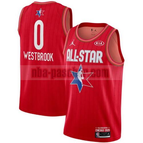 maillot all star 2020 homme Russell Westbrook 0 swingman jordan rouge
