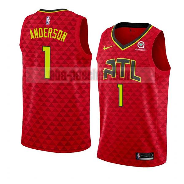 maillot atlanta hawks homme Justin Anderson 1 déclaration 2018-19 rouge