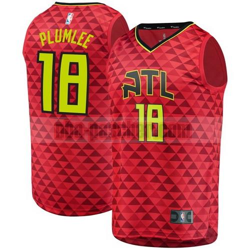 maillot atlanta hawks homme Miles Plumlee 18 statement edition rouge