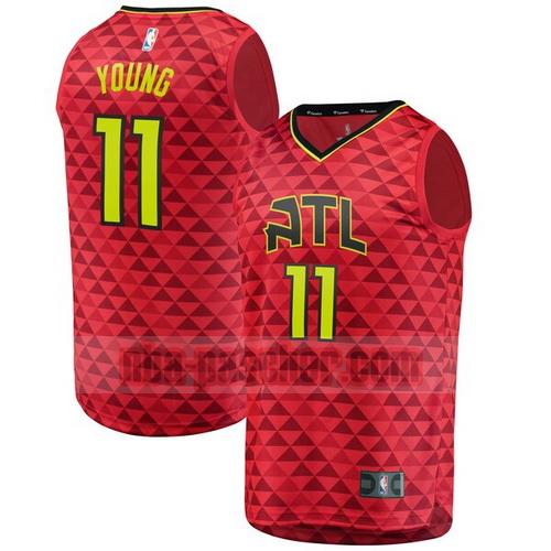 maillot atlanta hawks homme Trae Young 11 alterner rouge