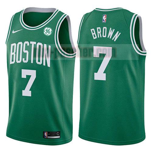 maillot boston celtics homme Jaylen Brown 7 2017-18 verde