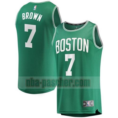 maillot boston celtics homme Jaylen Brown 7 2019 2020 verde