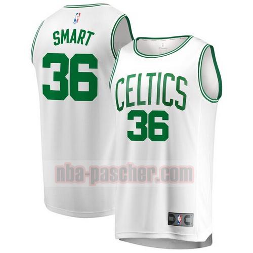 maillot boston celtics homme Marcus Smart 36 2019 2020 blanc