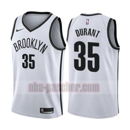 maillot brooklyn nets homme Kevin Durant 35 association 2019-20 blanc