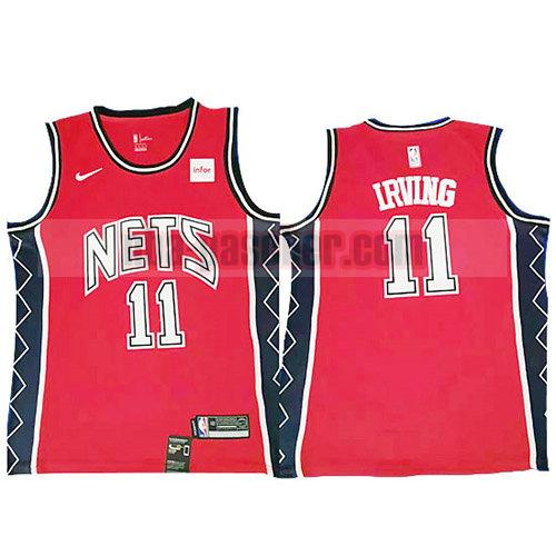 maillot brooklyn nets homme Kyrie Irving 11 rétro rouge