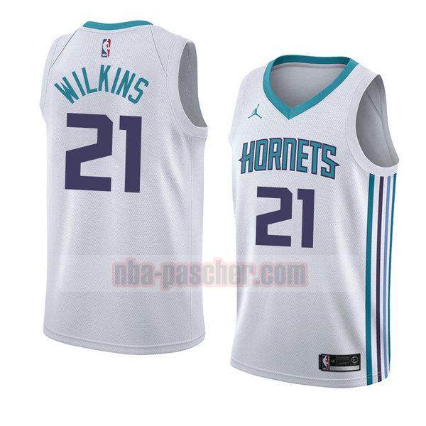 maillot charlotte hornets homme Isaiah Wilkins 21 association 2018 blanc