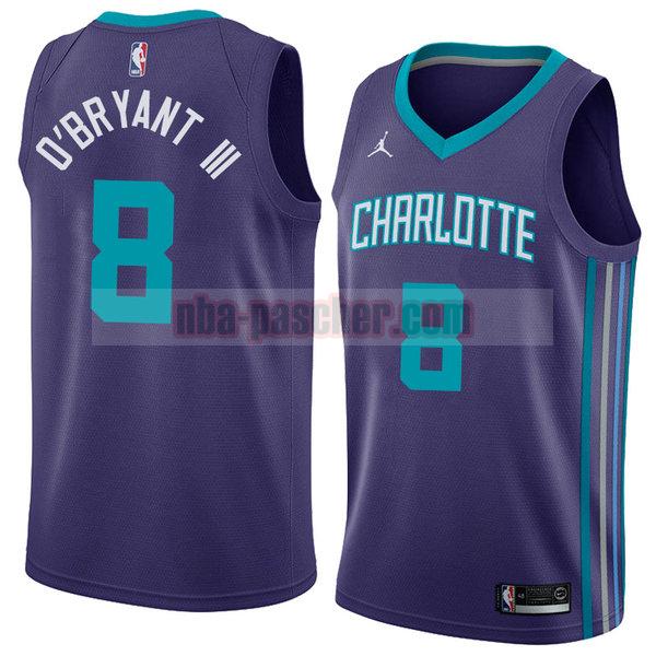 maillot charlotte hornets homme Johnny O'bryant III 8 déclaration 2018 pourpre